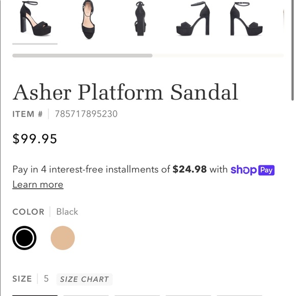 Chinese Laundry Black Platform Sandal - Picture 2 of 6